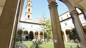 Panoramica di Piazza Santo Spirito, Firenze il Chisostro