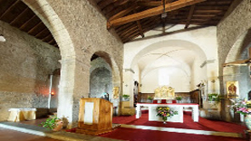 Vista panoramica di Panzano in Chianti: pieve di San Leolino, la chiesa