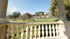 Vista panoramica del Giardino dell' Orticultura, la loggia Rinascimentale, Firenze